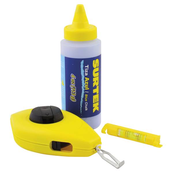 229760 Tiralineas plastico con gis azul 4oz 15mts 130562 Surtek