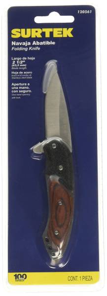 230002 Navaja de bolsillo metal 3-1/2 120561 Surtek