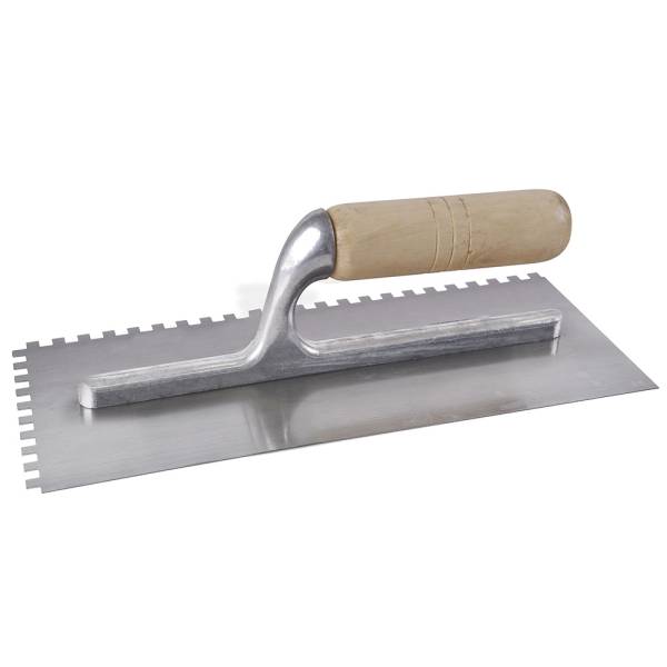 230208 Llana dentada cuadrada 10 remaches 11" x 5" mango de madera 123182 Surtek