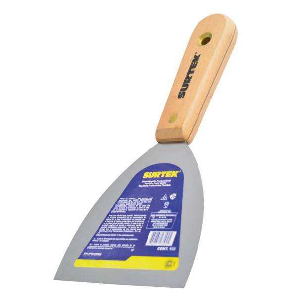 230951 Espatula flexible acero 125mm 5" mango de madera Surtek