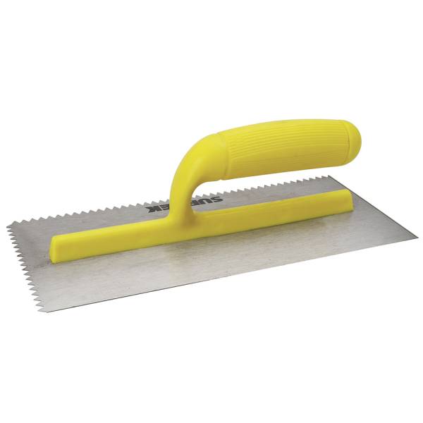 232148 Llana dentada triangulo 6 remaches 11" x 5" mango de plastico 123187 Surtek