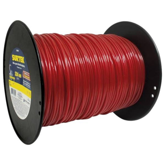 232846 Hilo desbrozadora 2.7mm x 224 mts rojo carrete Surtek