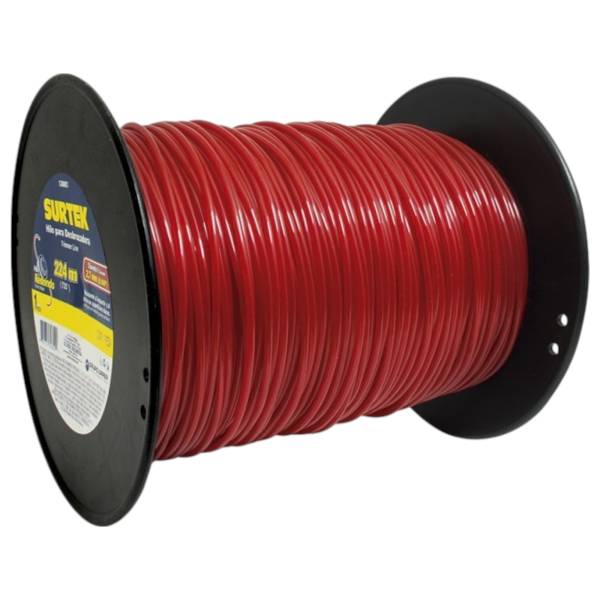 232846 Hilo desbrozadora 2.7mm x 224 mts rojo carrete Surtek