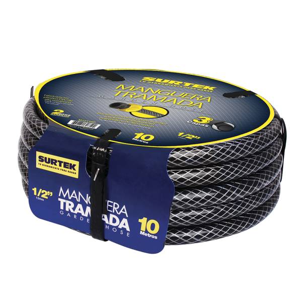233248 Manguera jardin 3 capas tramada armada 013mm 1/2" 20mt cnx/plas Surtek