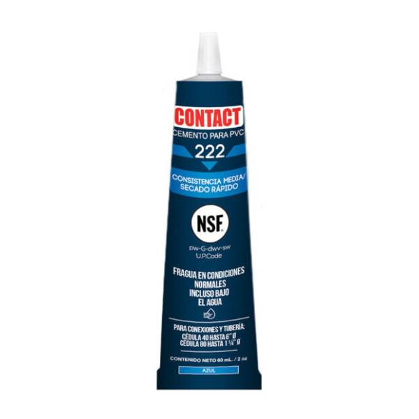 234569 Pegamento para PVC 060ml en tubo azul 222 Contact