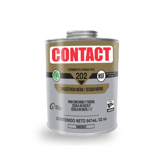 234583 Pegamento para PVC 947ml 1lt transparente 202 Contact