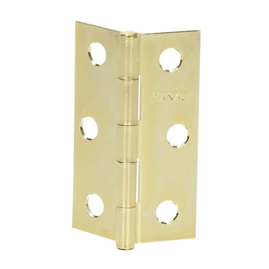 235463 Bisagra alargada ligera perno remachado con tornillos 2-1/2" laton Fanal