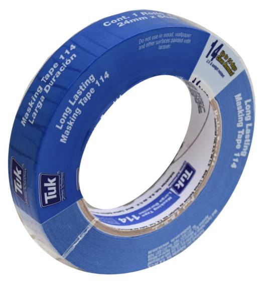235988 Cinta masking tape 1" x 50 mt para pintor Azul 114 Tuk