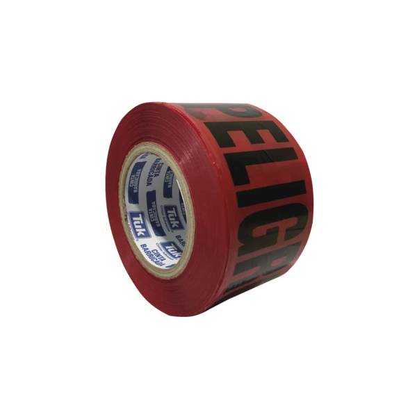 235992 Cinta delimitadora 75mm x 100 mt roja PELIGRO 520 Tuk