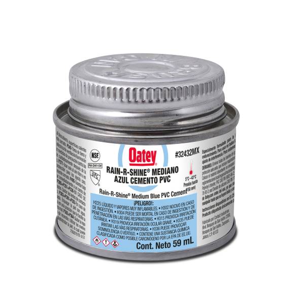 237071 Pegamento para PVC 059ml en lata rain shine azul Oatey