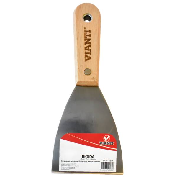 237194 Espatula rigida acero 025mm 1" mango de madera Vianti