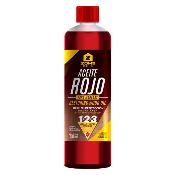 237204 Aceite rojo para madera 255ml Zoms