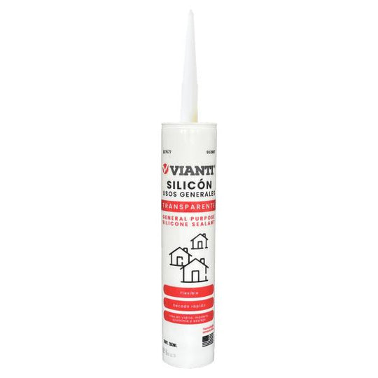 237577 Silicon multiusos cartucho 280ml transparente Vianti