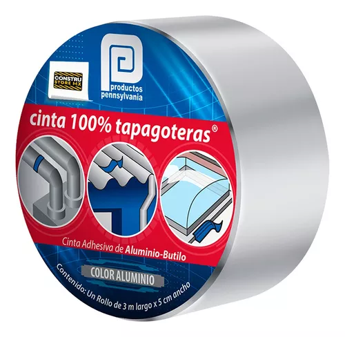 237618 Banda tapa goteras 5cm x 3mt aluminio Pennsylvania