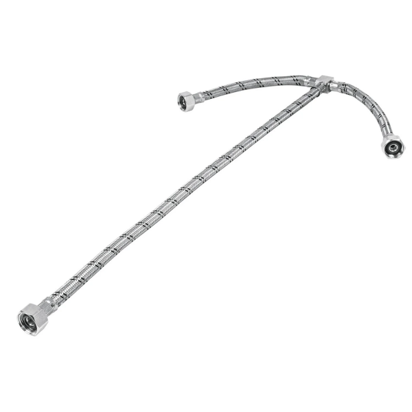 238344 Manguera para lavabo y fregadero "T" aluminio tipo o 1/2x1/2x1/2 055cm Vianti
