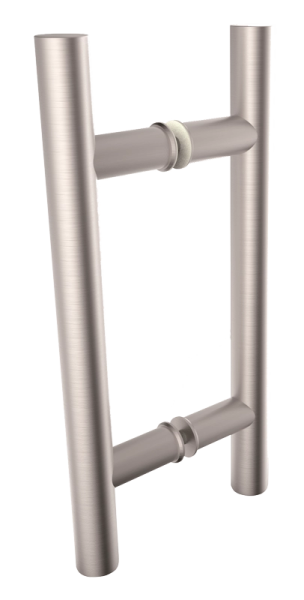 238373 Jaladera para puerta "H" 025 x 0300mm acero inoxidable con 2pz Dexter