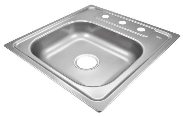 238636 Tarja de acero inoxidable 1 tina empotrar 53 x 48 x 15cm con 4 clips Vianti