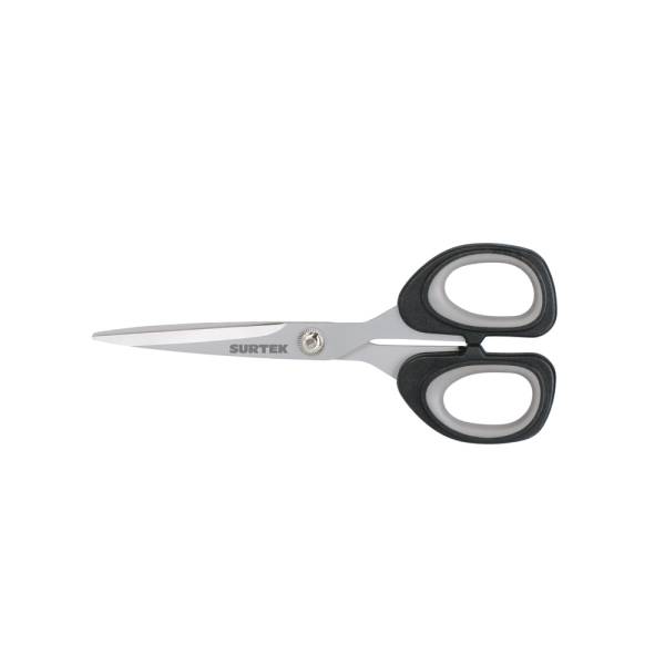 240456 Tijera de acero inoxidable para oficina 6-1/2" con mangos recubiertos TIJ06 Surtek
