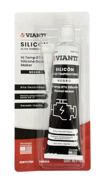 240959 Silicon alta temperatura RTV blister 070gr negro Vianti