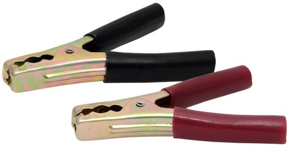 241028 Pinza caiman roja-negra grande 100a juego de 2pz CAI002 Kley