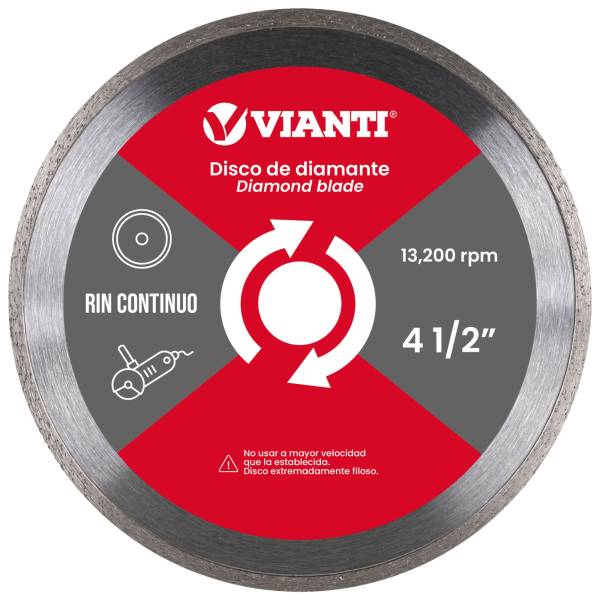 241098 Disco diamante 4-1/2" x 7/8" rin continuo Vianti