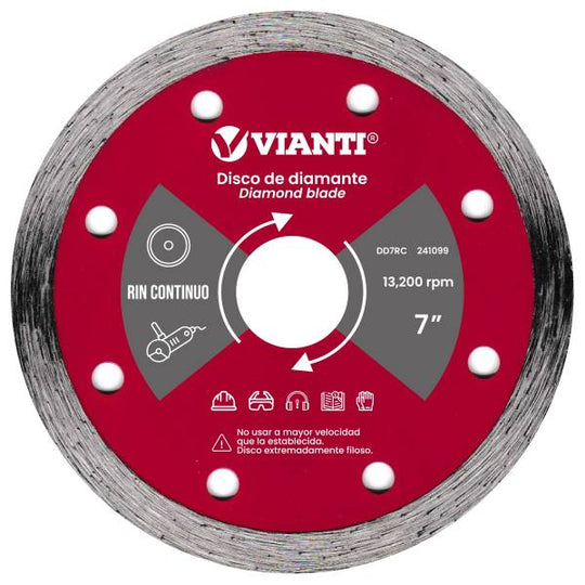 241099 Disco diamante 7" x 7/8" rin continuo Vianti