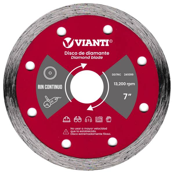 241099 Disco diamante 7" x 7/8" rin continuo Vianti