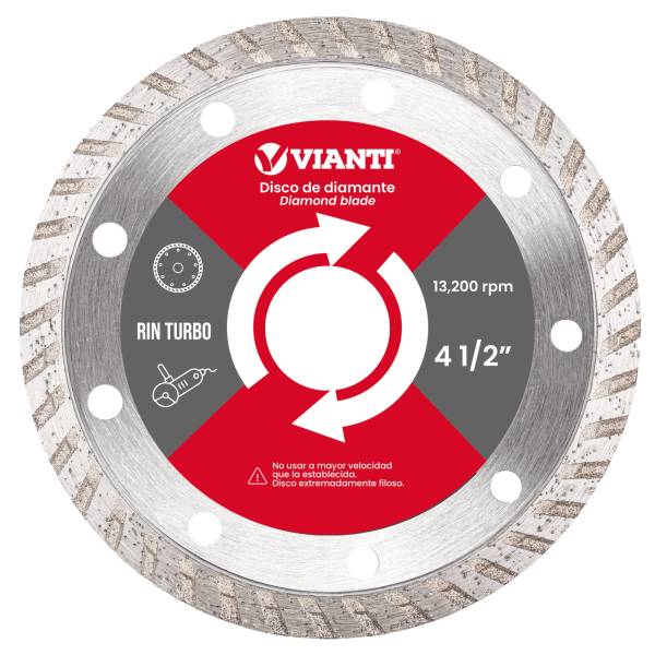 241100 Disco diamante 4-1/2" x 7/8" rin turbo Vianti
