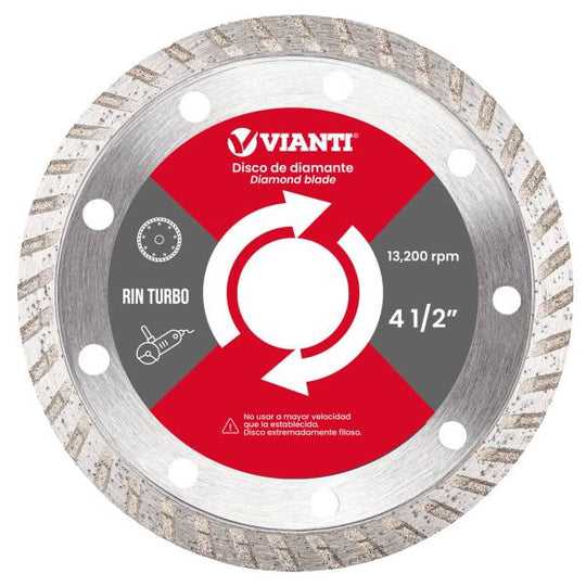 241100 Disco diamante 4-1/2" x 7/8" rin turbo Vianti