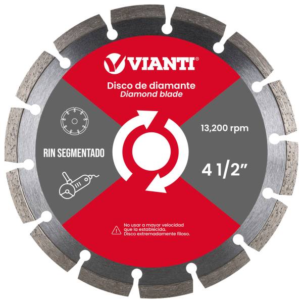 241102 Disco diamante 4-1/2" x 7/8" rin segmentado Vianti