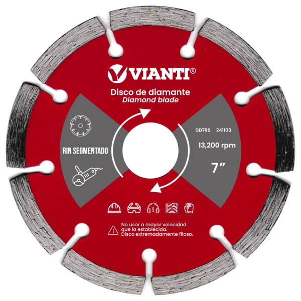 241103 Disco diamante 7" x 7/8" rin segmentado Vianti