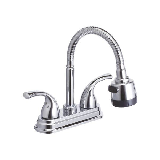 241105 Mezcladora lavabo zinc tipo flexible maneral palanca 1/4 de vuelta cromada MLVZ010 Vianti
