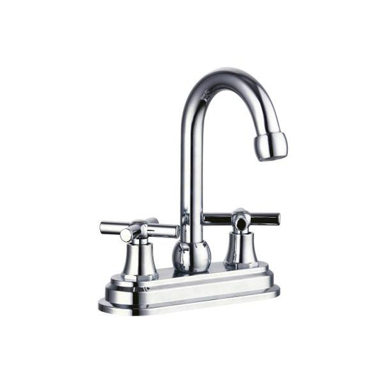 241107 Mezcladora lavabo plastica tipo bar maneral cruz 1/4 de vuelta cromada MLVP008 Vianti