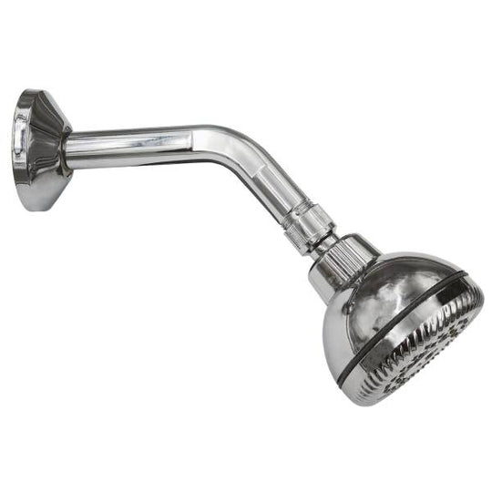241120 Regadera con brazo redonda 03" plastica cromada anti REGSBRV007 Vianti