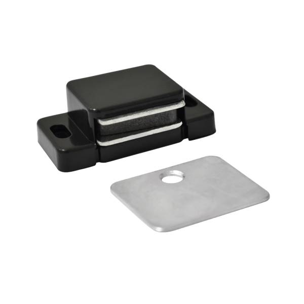 241396 Broche magnetico sencillo negro con tornillos Handy Home