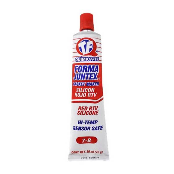 241403 Silicon alta temperatura RTV cajita 075gr rojo Juntex Qtf