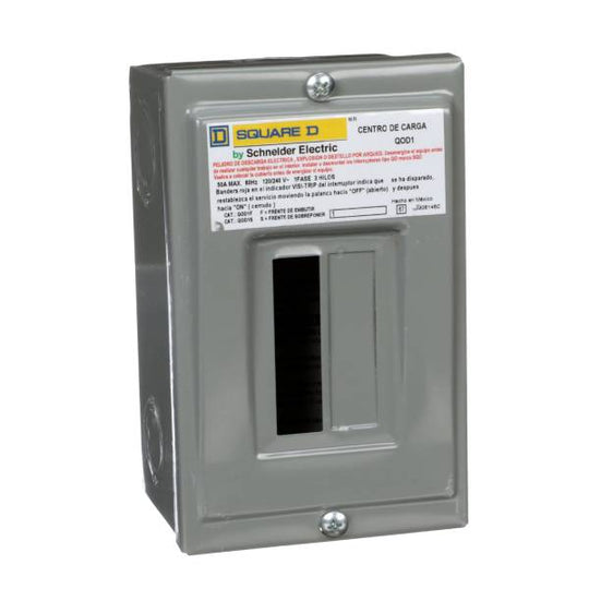 241619 Centro de carga sobreponer 1 circuito 50a QOD1S Square D Schneider