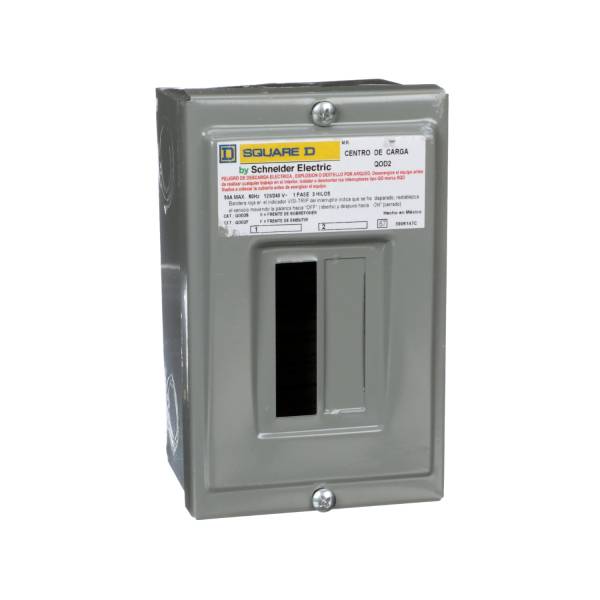 241621 Centro de carga sobreponer 2 circuitos 50a QOD2S Square D Schneider