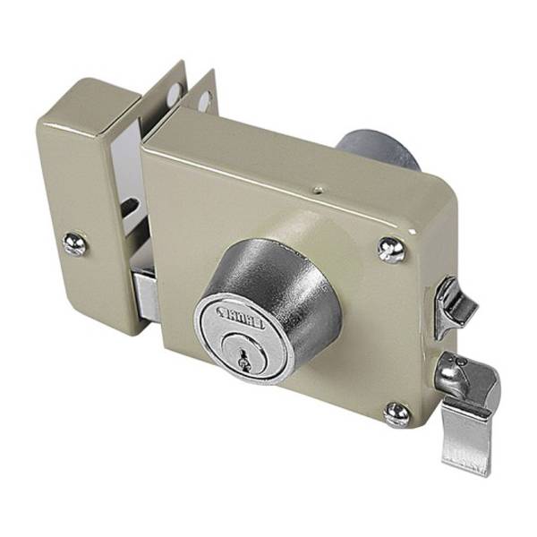 2563 Cerradura sobreponer izquierda beige montafacil caja Fanal
