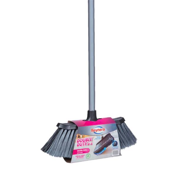 279670 Escoba domestica tipo cepillo doble fibra Dual Reynera