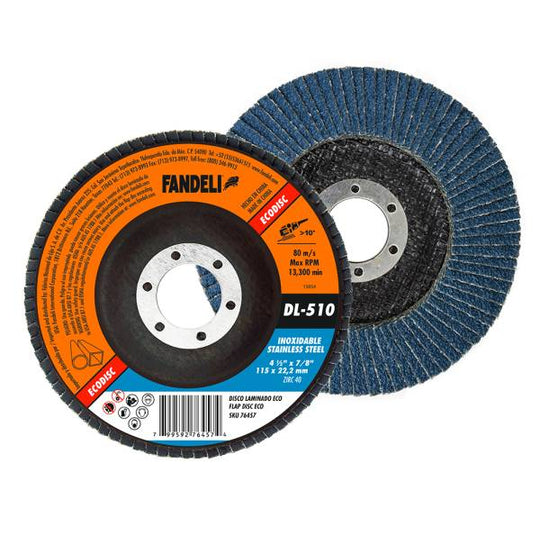 279737 Disco laminado 4-1/2" x 7/8" g040 DL 510 Eco Fandeli