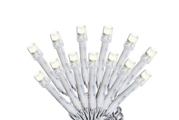 280278 Serie navideña 300 luces led blanca cable transparente 8 funciones Vianti