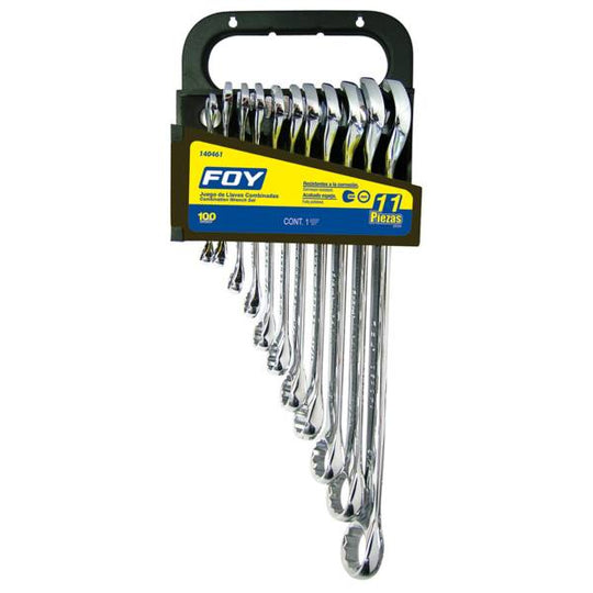 280474 Juego 11 llaves combinadas standard pulida FOY