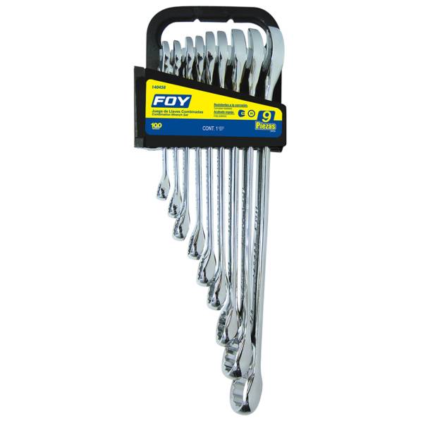 280487 Juego 9 llaves combinadas standard 3/8" -7/8" FOY