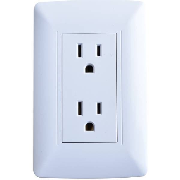 280670 Placa con contacto duplex 2p+t blanco Vianti
