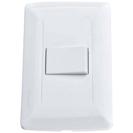 280674 Placa 1 ventana con apagador escalera blanco Vianti