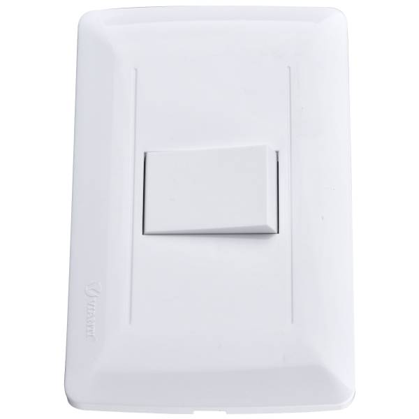 280674 Placa 1 ventana con apagador escalera blanco Vianti