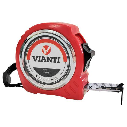 280696 Flexometro 19mm 5mt/16ft ABS colores para display Vianti