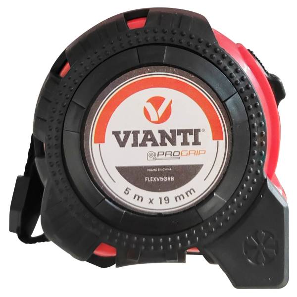 280702 Flexometro 19mm 5mt/16ft ABS rojo blister Vianti