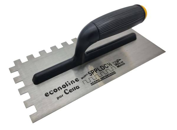 280810 Llana dentada cuadrada 5 remaches 11" x 5" mango de plastico Econoline LL5PPLDC1/2 Celta